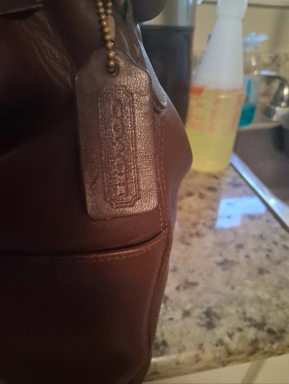 Women's Vintage Med Coach Bucket Bag
